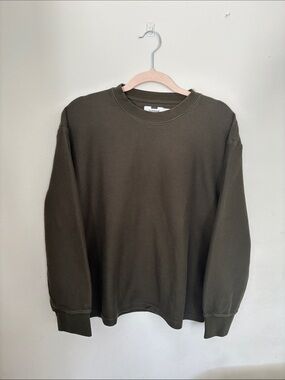 Topman Olive Crewneck Sweater